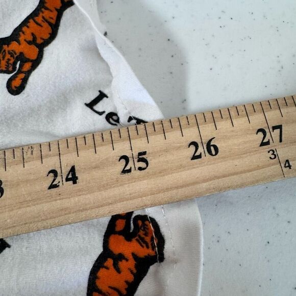 Le Tiger Men's Short Sleeve Tiger Logo T-Shirt White Orange Black Size Large - Picture 10 of 10